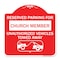 Signmission Reserved Parking for Church Member Unauthorized Vehicles Towed Away Alum, 18" x 18", RW-1818-23126 A-DES-RW-1818-23126 - alternate 1
